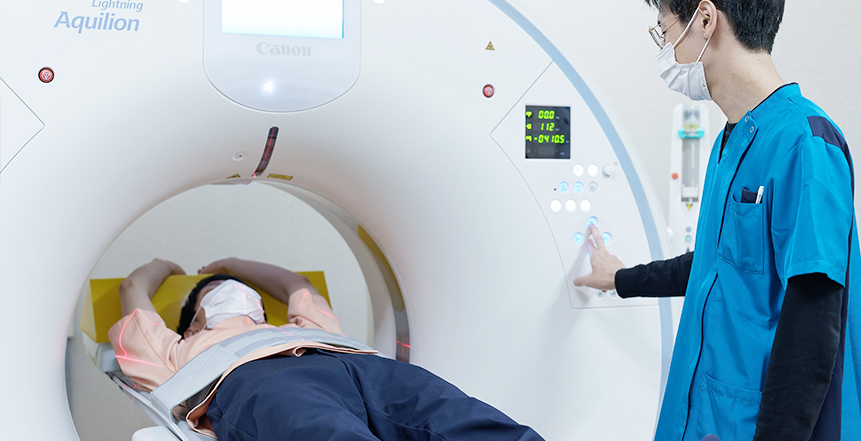 機械での検査の様子